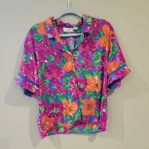 Vintage Victoria's Secret Gold Label Floral Top